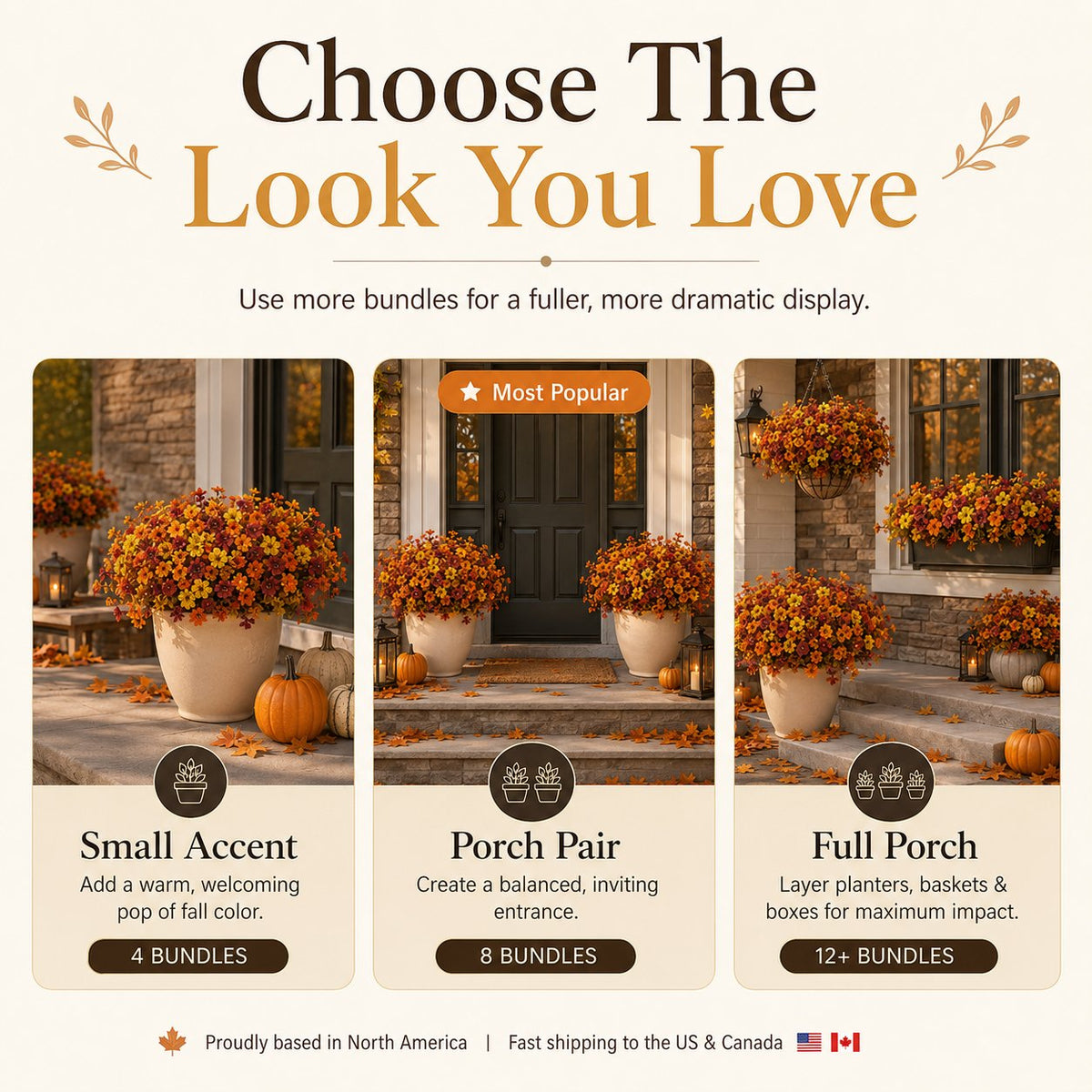 Halloween Early Bird Sale | 49% OFF Fall Porch Faux Flower Bundles