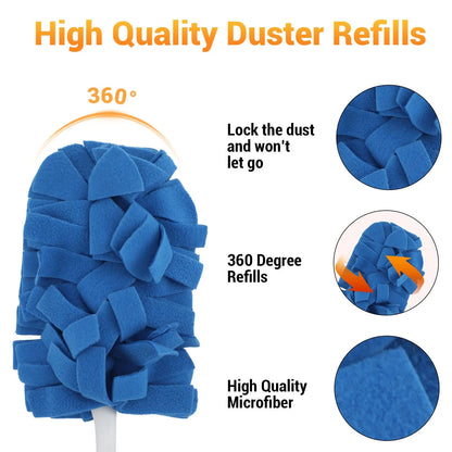 Reusable Electrostatic Duster Refills with Handle