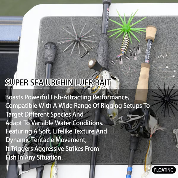 3 PCS Biomimetic Floating Sea Urchin Soft Fishing Lure