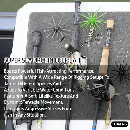 3 PCS Biomimetic Floating Sea Urchin Soft Fishing Lure