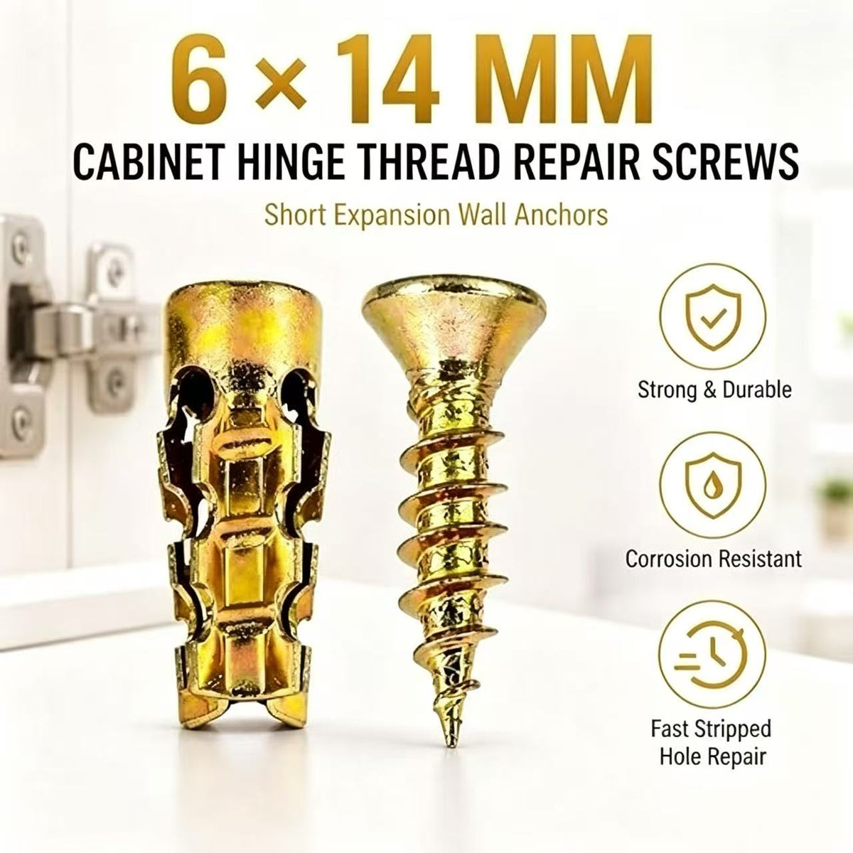 6x14mm Short Expansion Screws Set