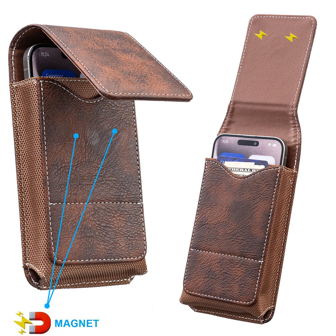Big Discount | Waist Belt Cell Phone Pouch Multi-Pocket Leather Card Holder