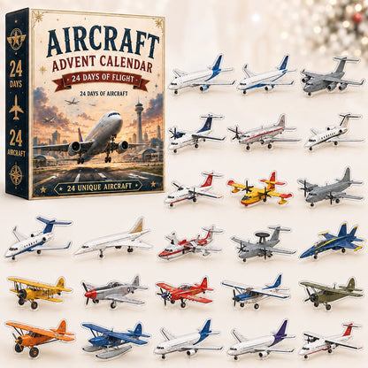 Dernier jour : 49 % de réduction ! Calendrier de l’ Avions 2026 | 24 jours de vol avec 24 avions miniatures, jets et objets de collection uniques