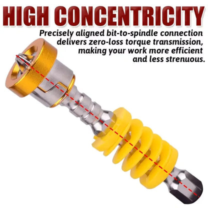 5-Pack Spring-Loaded Magnetic Screwdriver Bits | Quick-Release Positioning Drill Bits