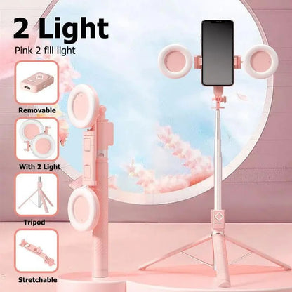48% Off6-in-1 Wireless Selfie Stick with Dual Fill Lights