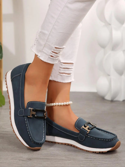 Women's Loafers – Round Toe, Slip-On, Lightweight