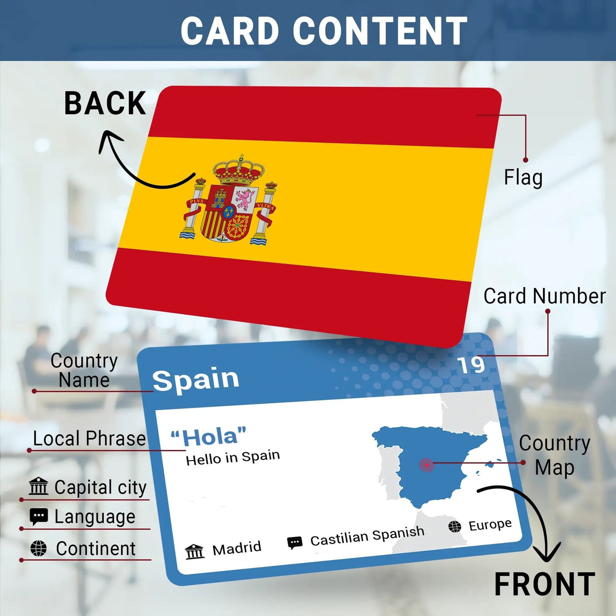 World Flags Flashcards — 245 Countries, Geography Learning Set