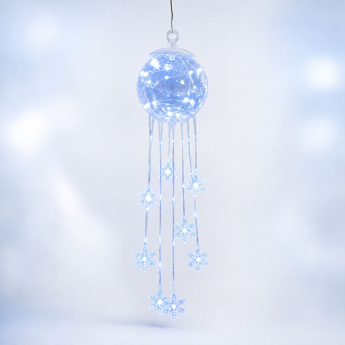 Winter Magic Snowflake Cascade – LED Hanging Christmas Ornament