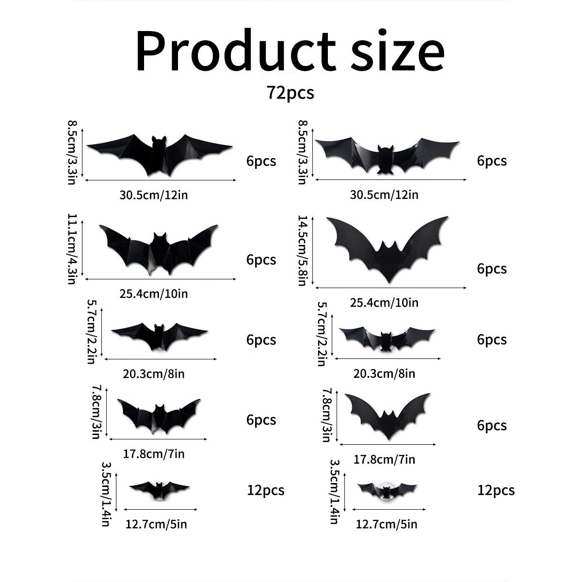 Halloween 3D Lighted LED Flashing Bats