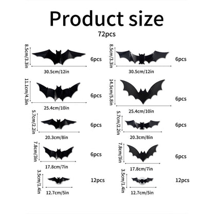 Halloween 3D Lighted LED Flashing Bats