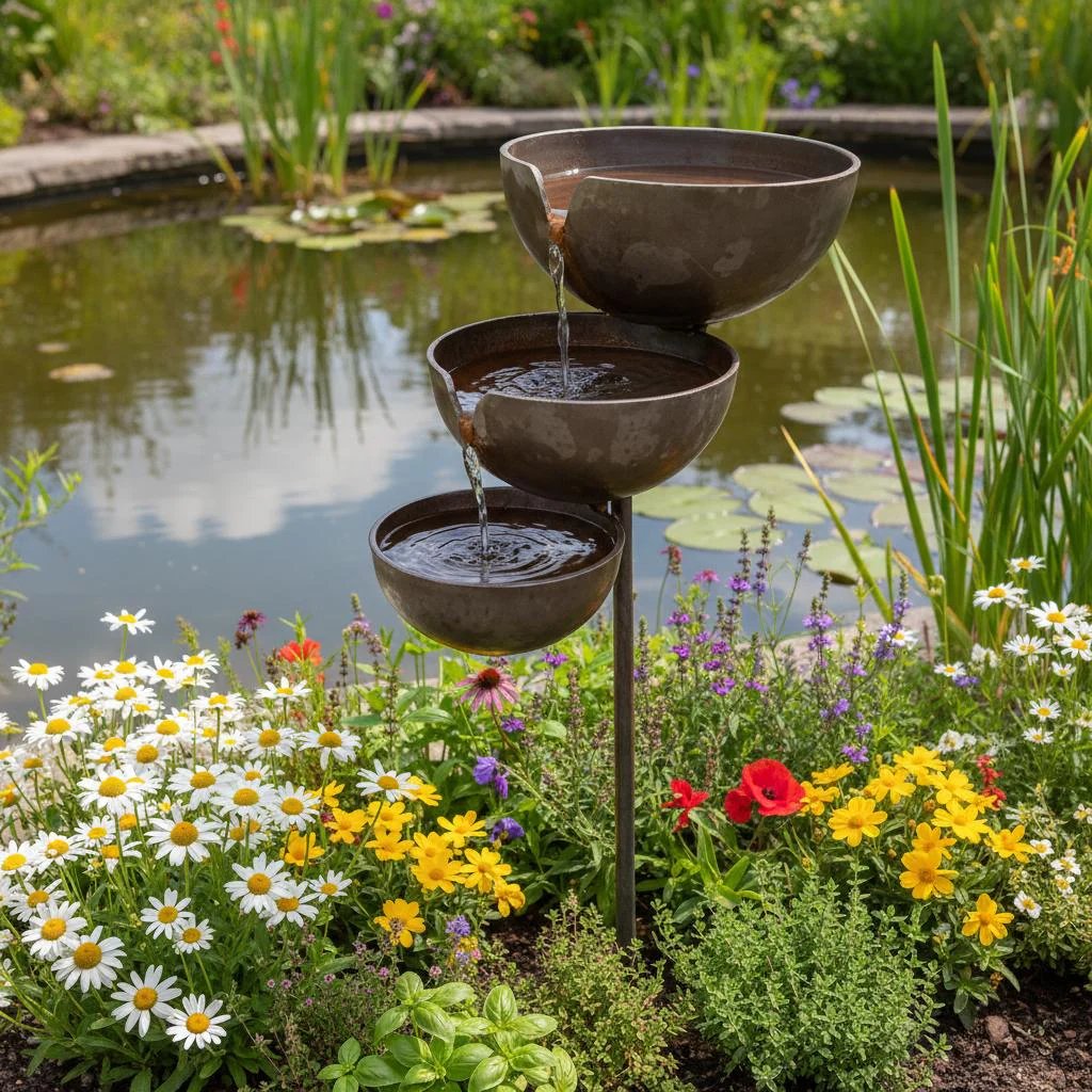 Hot Sale 49% OFFBring Life Back To Your Garden – Peaceful Cascading Rain Catcher Bird Bath For Welcoming Garden Wildlife