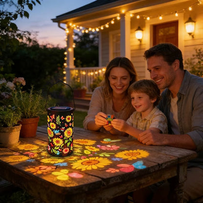 HOT SALE 49% OFF-Colorful Sunflower Glow Solar Garden Lantern