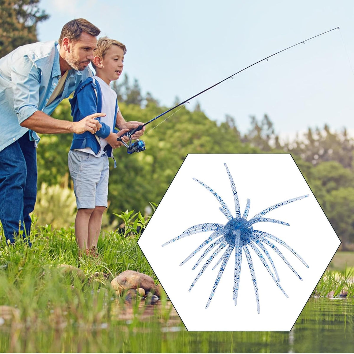 3 PCS Biomimetic Floating Sea Urchin Soft Fishing Lure