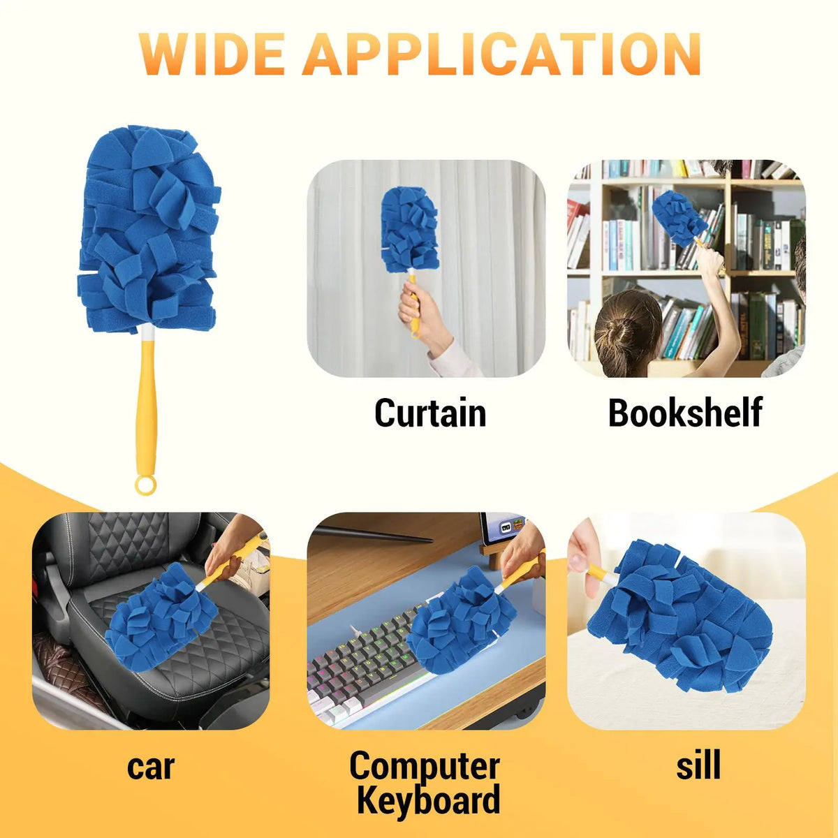 Reusable Electrostatic Duster Refills with Handle