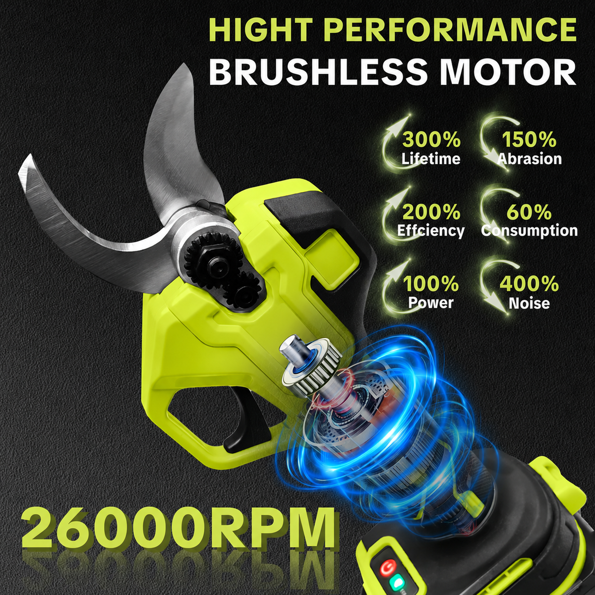 Cordless Electric Pruning Shears | 1.25-Inch Branch Cutter