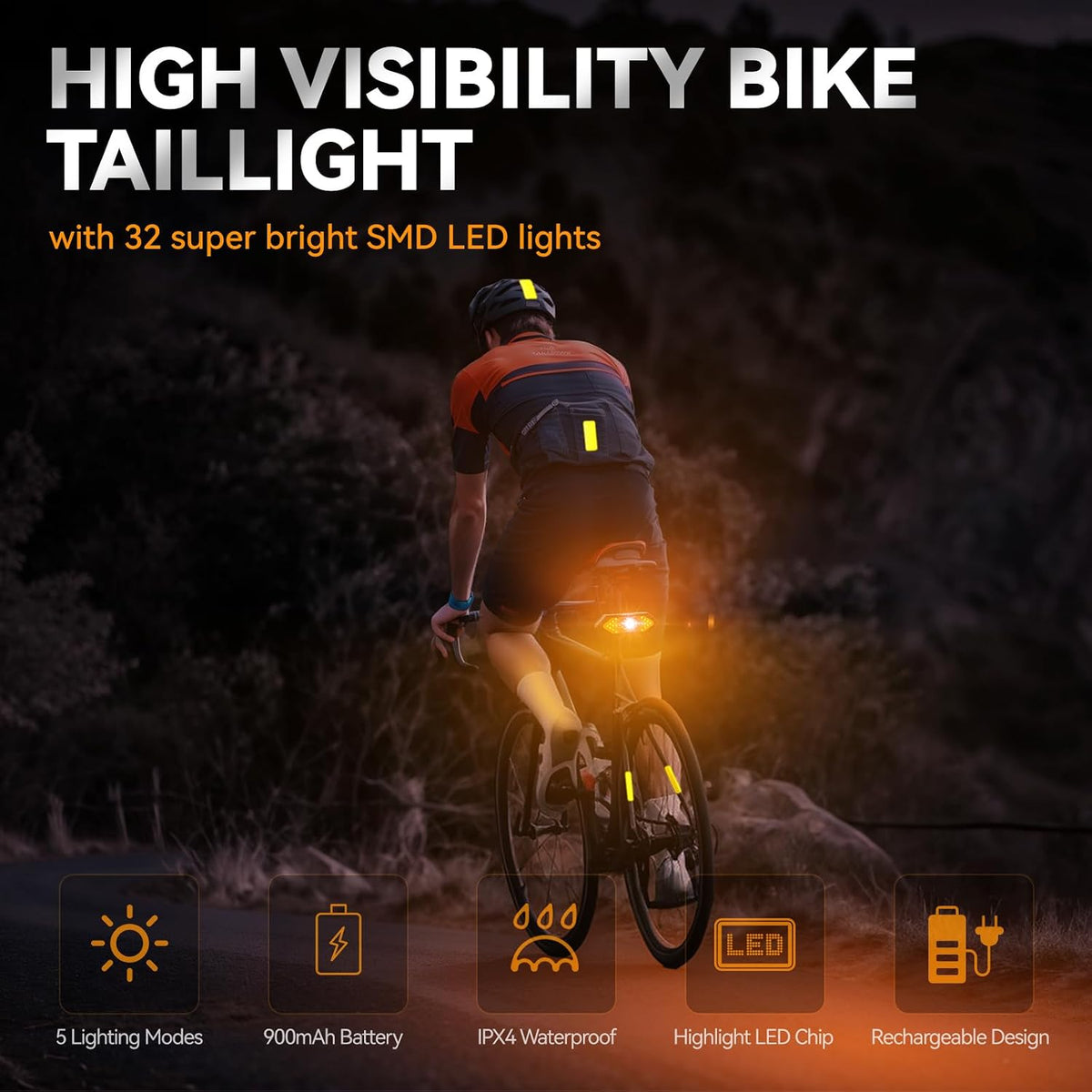 49% OFF Limited Time Deal | Smart Wireless Bike Tail Light With Turn Signals & Remote Control