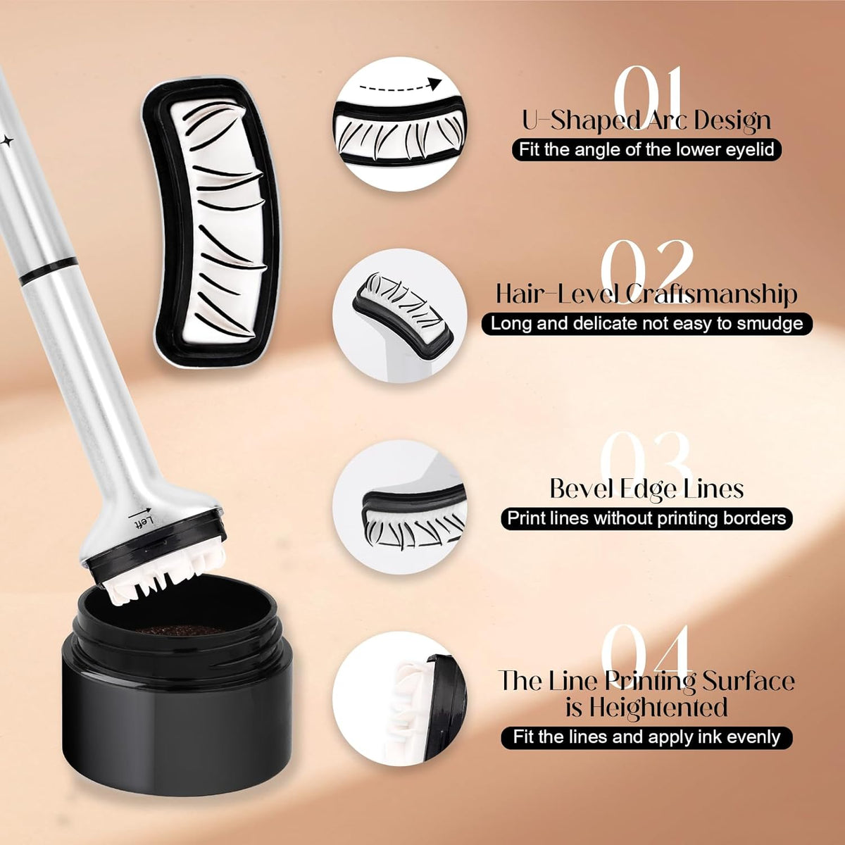 Reusable Lower Eyelash Stamp & Fine Liner Makeup Kit