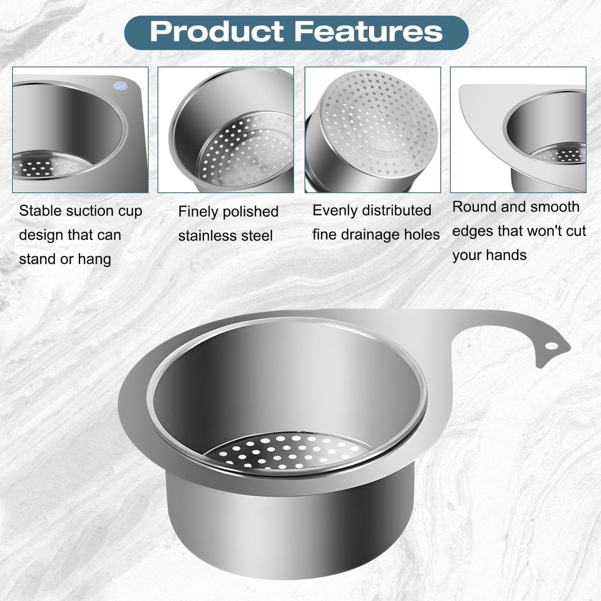 Stainless Steel Swan Sink Strainer Basket