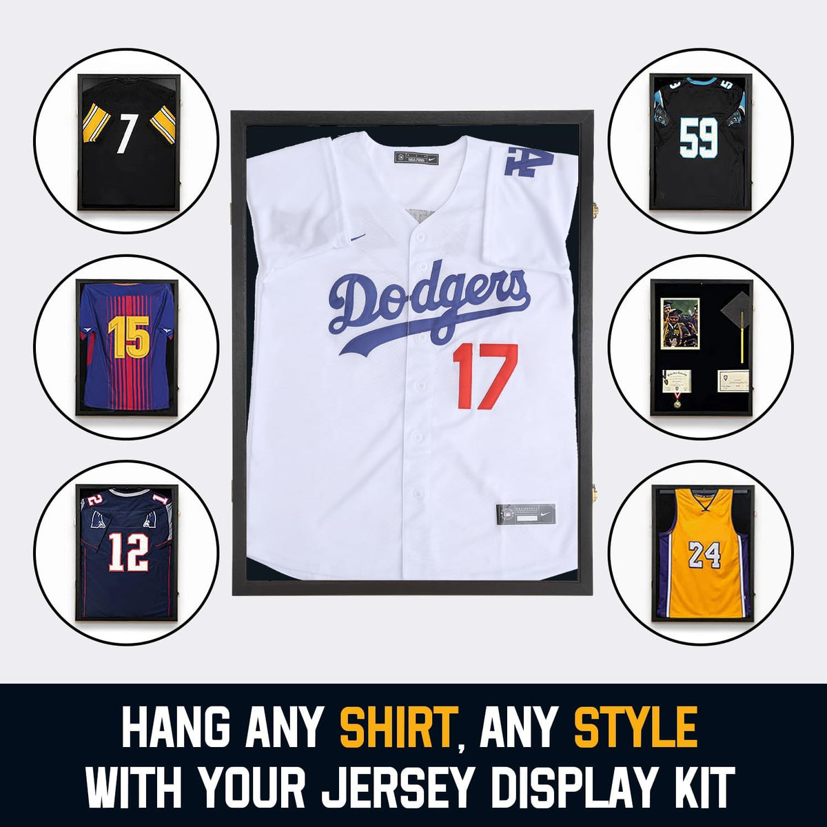 Wooden Memorial Jersey Display Frame (Magnetic Door) – Keep Your Sweat & Love In Perfect Condition!