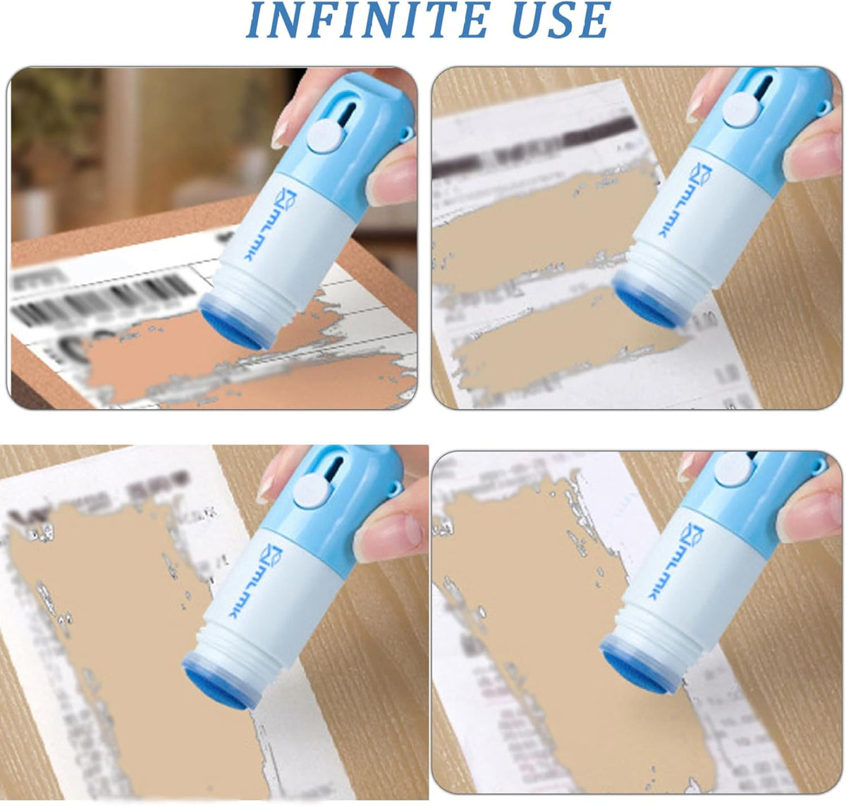 2-in-1 Thermal Label Eraser Pen with Mini Cutter（3pcs）