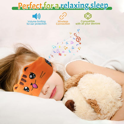 Kids Wireless Headphones, Over Ear Headphones for Children & Toddlers, with Thin Speakers & Super Soft Fleece Headband