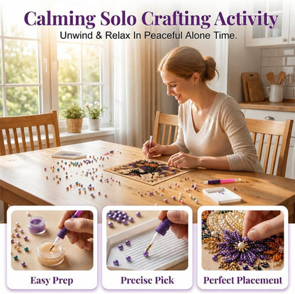 Halloween Pearl Art DIY Kit – Turn Tiny Pearls into Spooky-Cute Magic