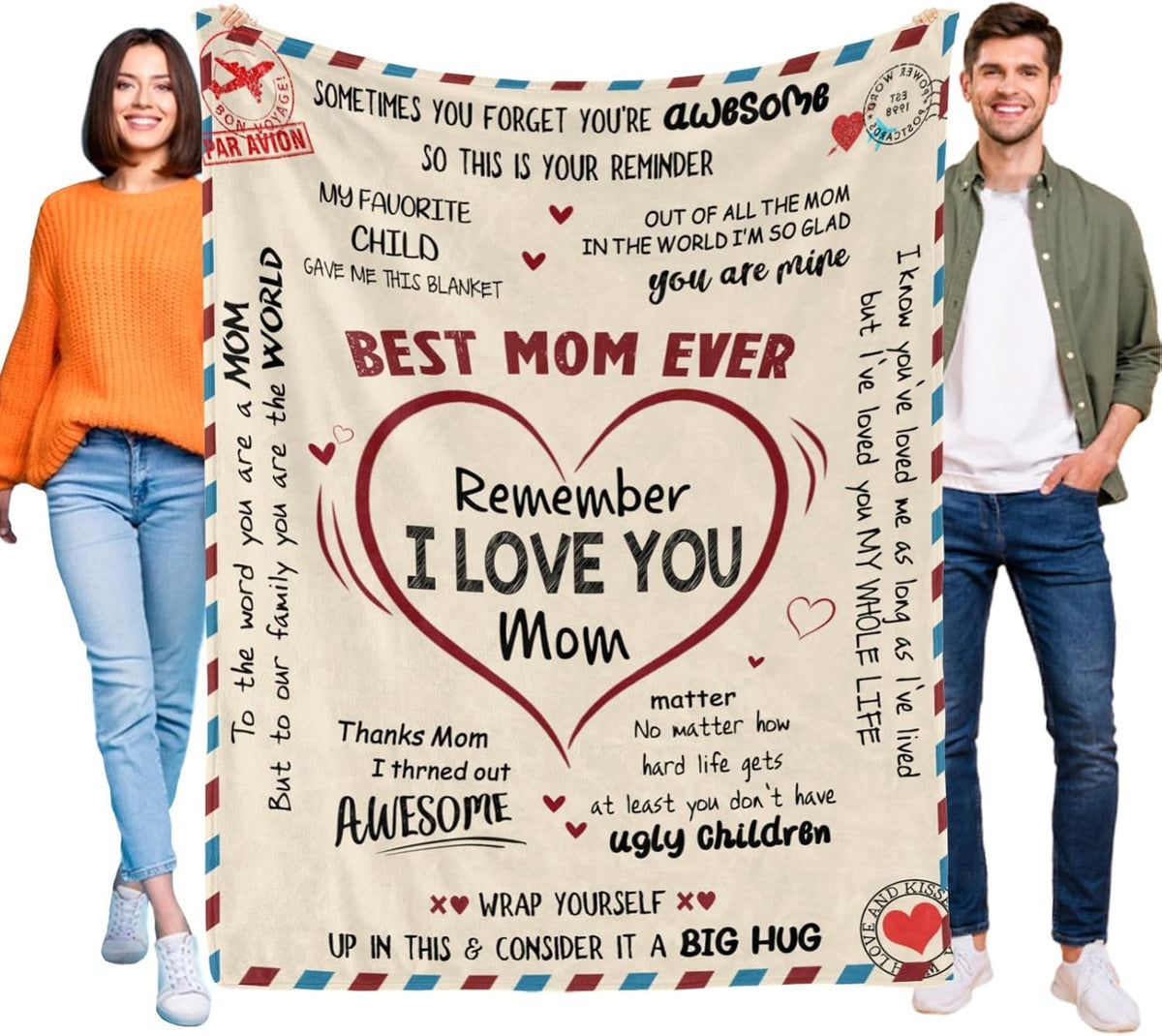 Dear Mom Sherpa Throw Blanket