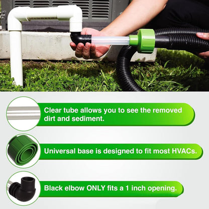 Universal AC Drain Line Cleaner Adapter, Wet/Dry Vacuum Attachment