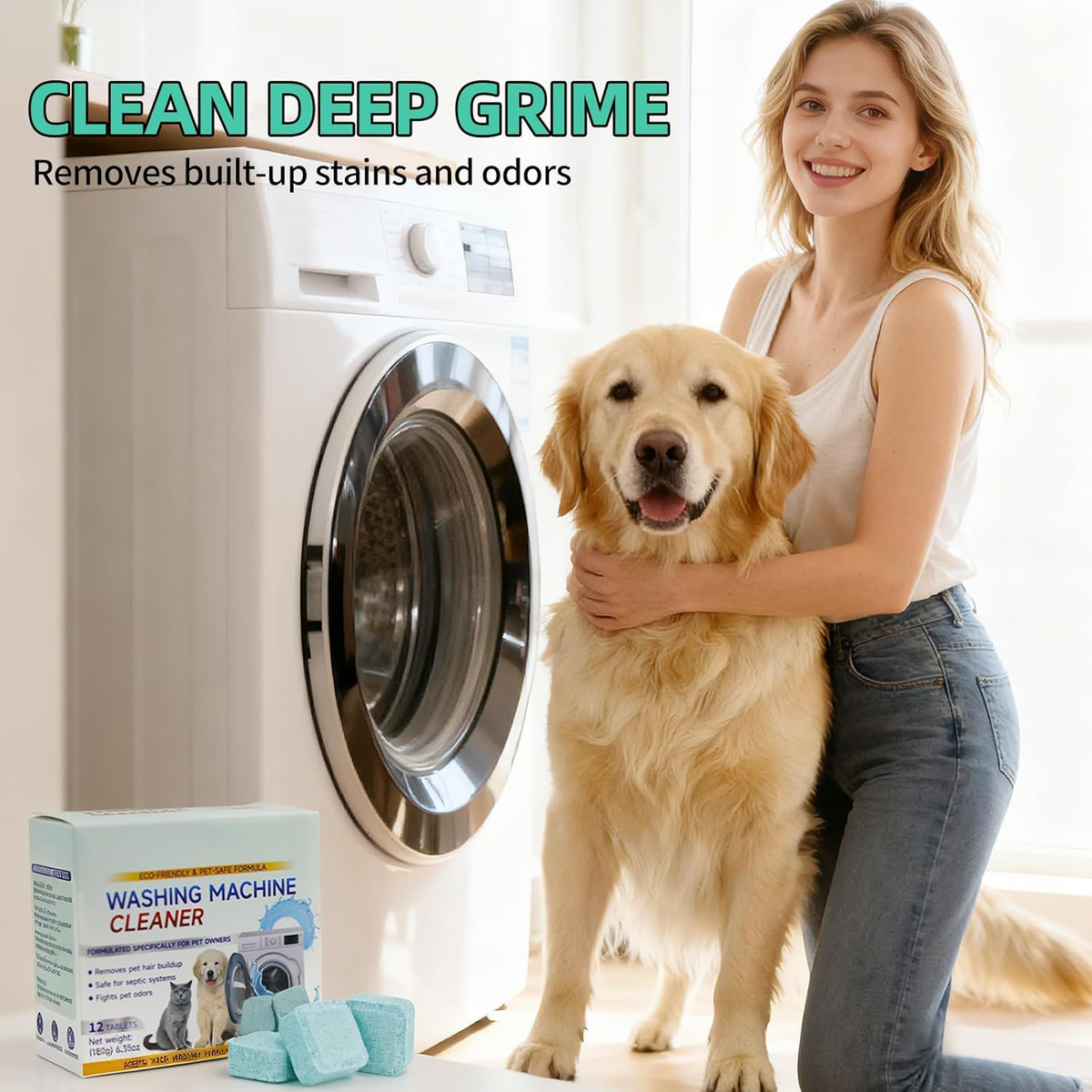 LIMITEDTIME ONLY 50% OFF - Eco Washing Machine Cleaner - Beat Pet Odors, Mold