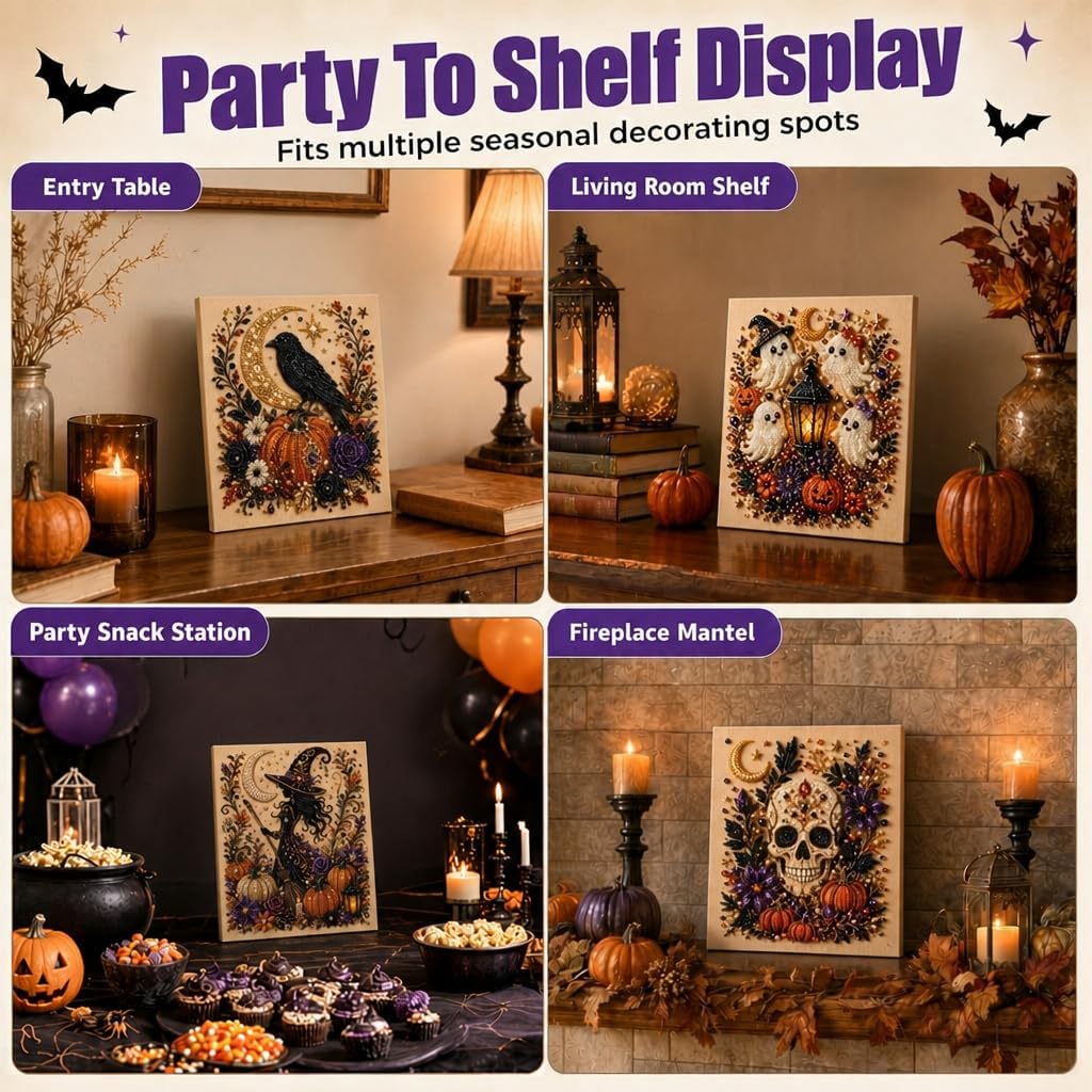 Halloween Pearl Art DIY Kit – Turn Tiny Pearls into Spooky-Cute Magic
