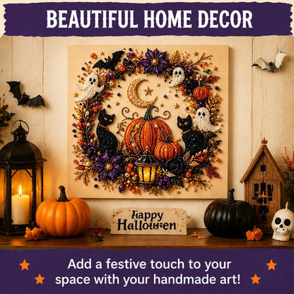 Halloween Pearl Art DIY Kit – Turn Tiny Pearls into Spooky-Cute Magic