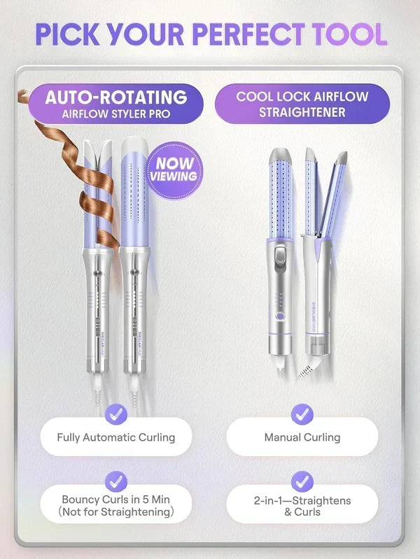 Auto-Rotating Curling Iron with 360° Cool Air