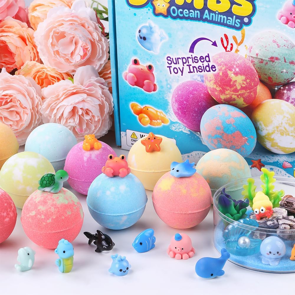 Easter Basket Stuffers for Boys & Girls - Skin-Soothing Bath Fizzies Gift Set