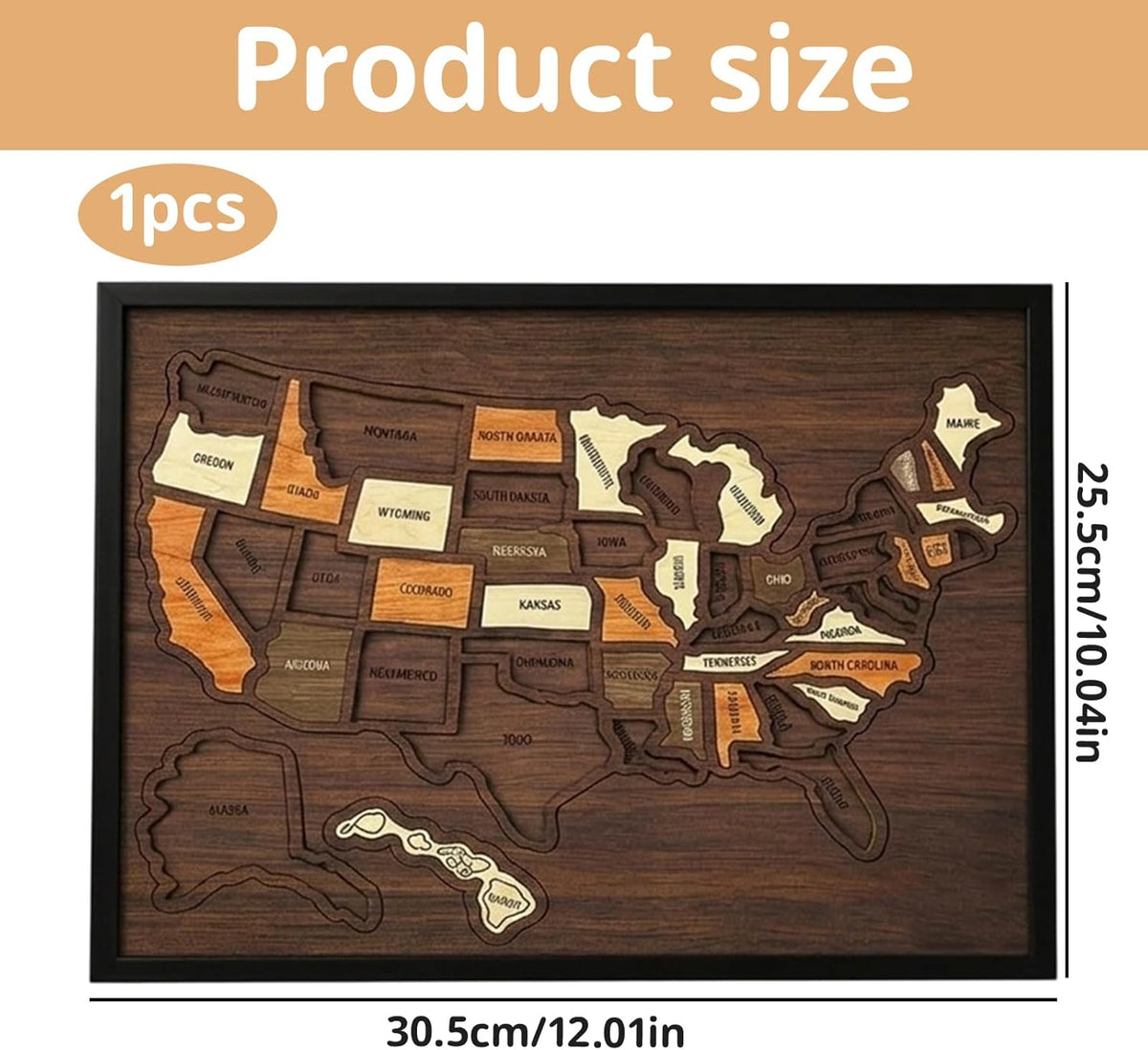 Limited 49% off - USA Wooden Travel Map Puzzle for Adventure Lovers