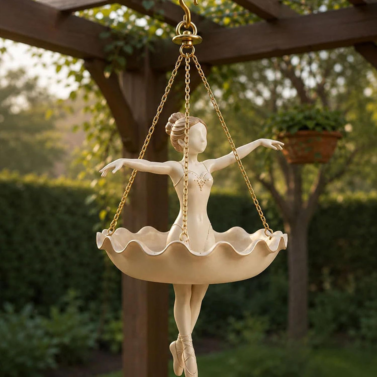 Ballet Dancer Hanging Planter – Graceful Artistry, Living Greenery