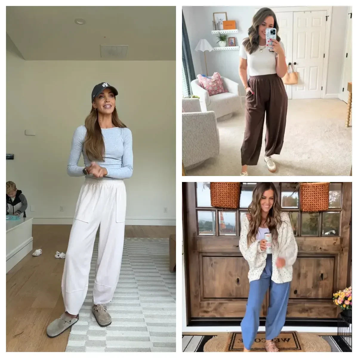Baggy Pants - Relaxed Fit Wide-Leg Casual Pants