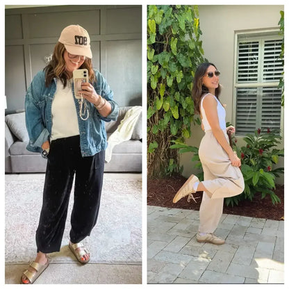 Baggy Pants - Relaxed Fit Wide-Leg Casual Pants