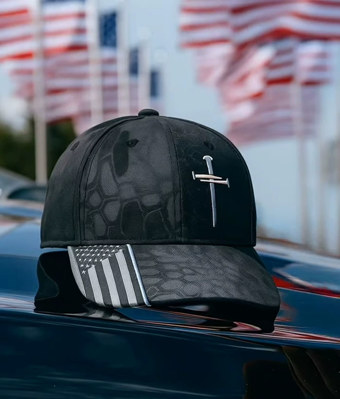 Adjustable American Flag & Jesus 3 Nail Cross Hat(BUY 2 FREE SHIPPING)