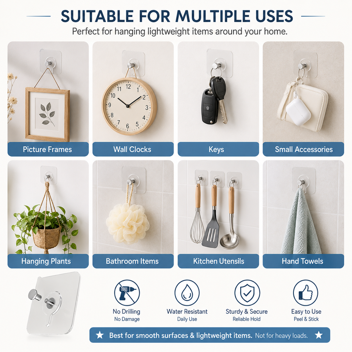 Limited-Time Deal — No-Drill Transparent Wall Hook