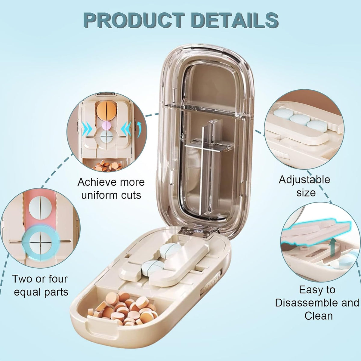 Portable Pill Cutter｜Clean & Accurate Medicine Splitter