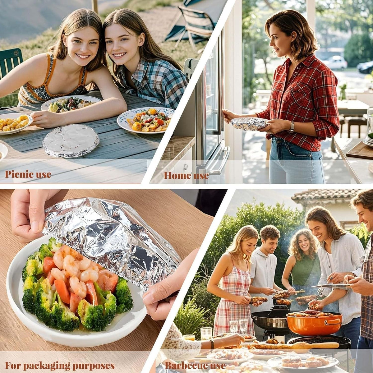 Reusable Aluminum Foil Food Cover – Keeps Meals Warm, Fresh & Protected