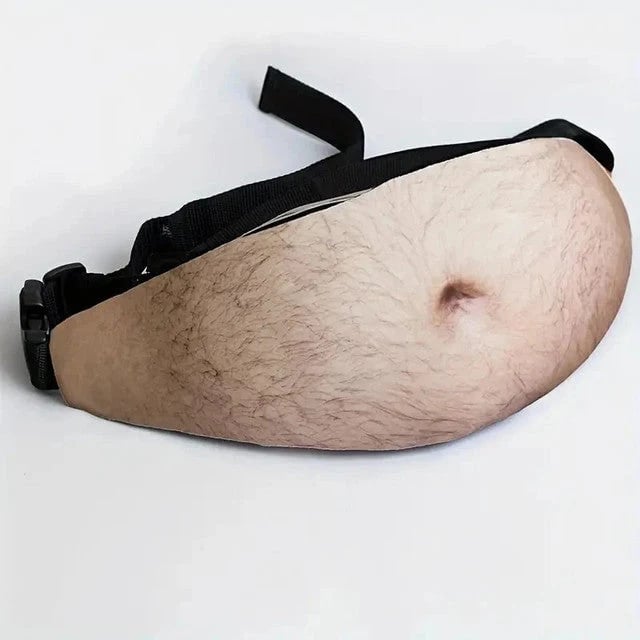 Funny Belly Fanny Pack – Realistic Fake Belly Waist Bag