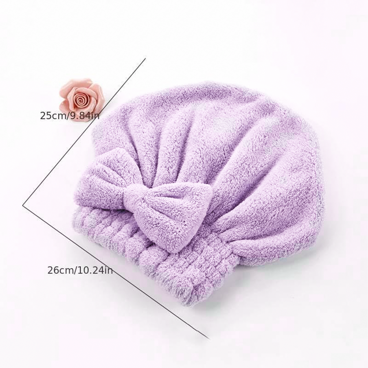 Soft Reusable Hair Wrap With Bow Decor 2PCS