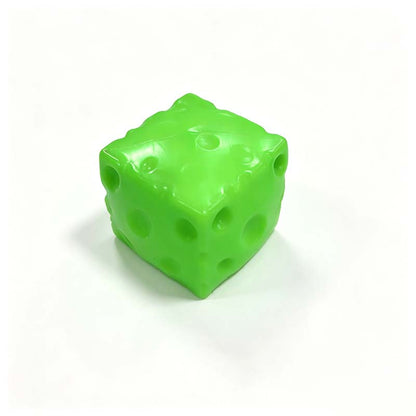 Cheese Cube Squishy Toy, Soft Moldable Petroleum Jelly-Filled Squeeze Ball