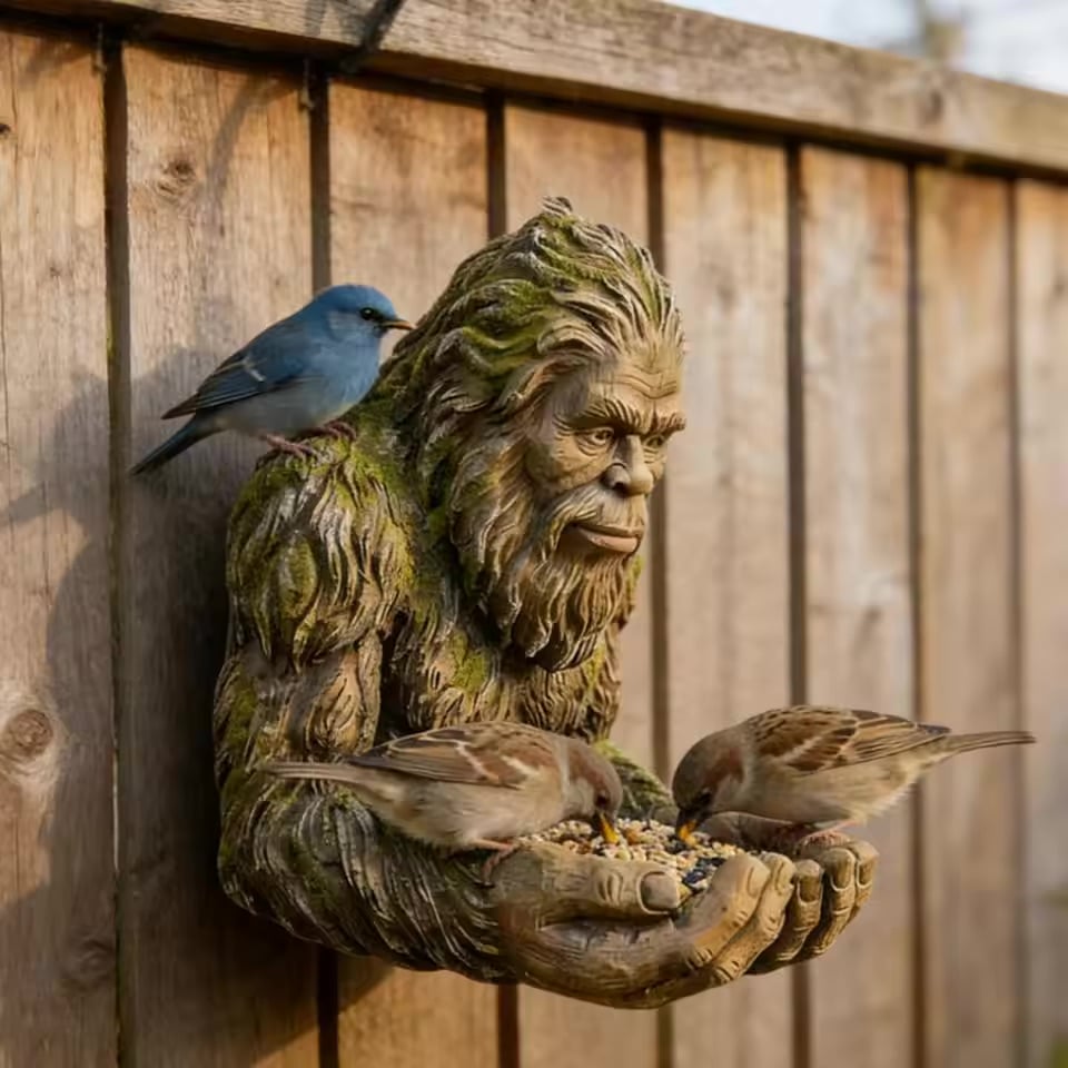Bigfoot Bird Feeder– Outdoor Resin Decor