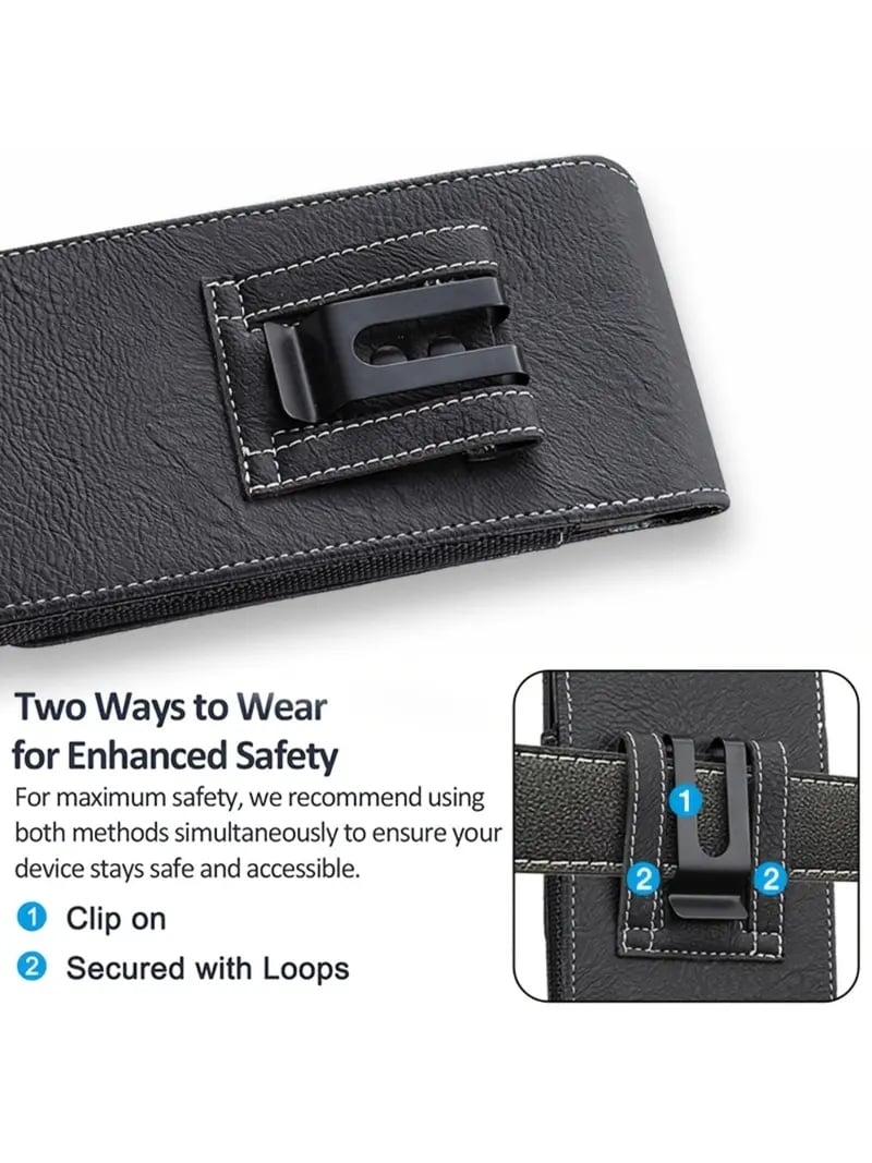Big Discount | Waist Belt Cell Phone Pouch Multi-Pocket Leather Card Holder