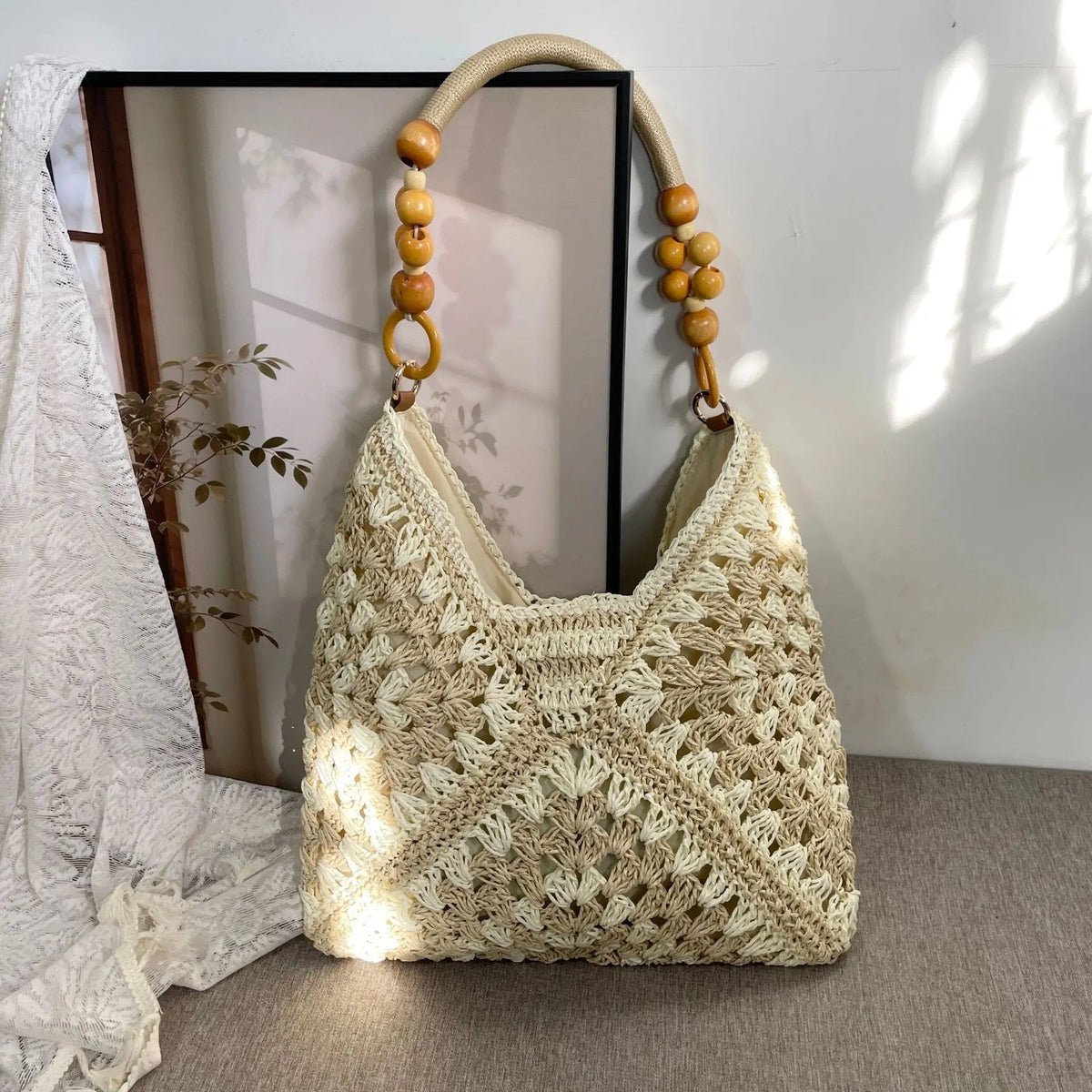 Vintage Handwoven Tote Purse