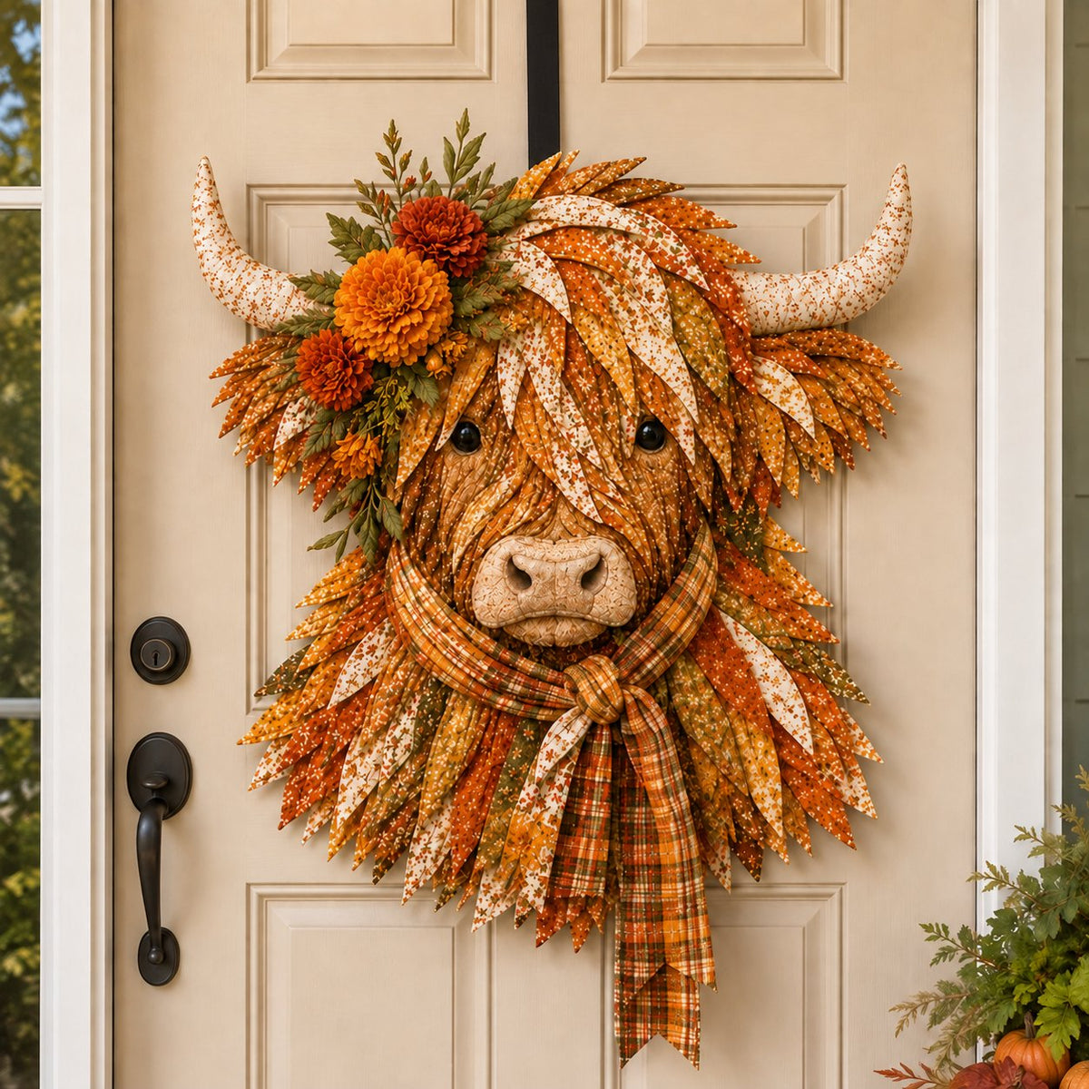Birth Flower Highland Cow 3D Layered Fabric Art DIY Kit (Beginner-friendly) Buy 2 Free Shipping