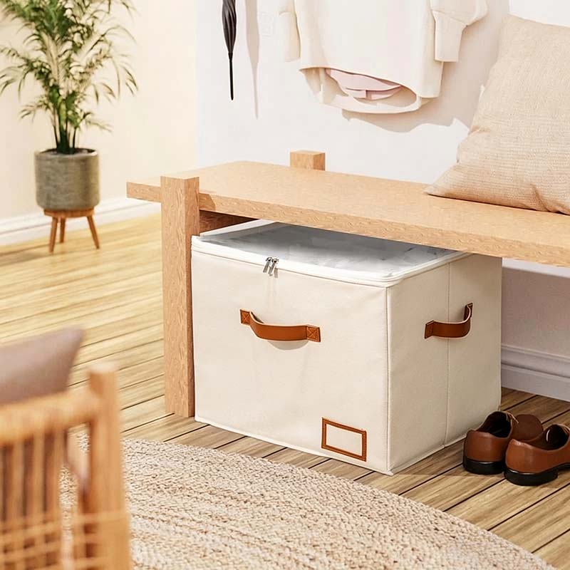 Foldable Shoe Organizer for Closet with Clear Cover