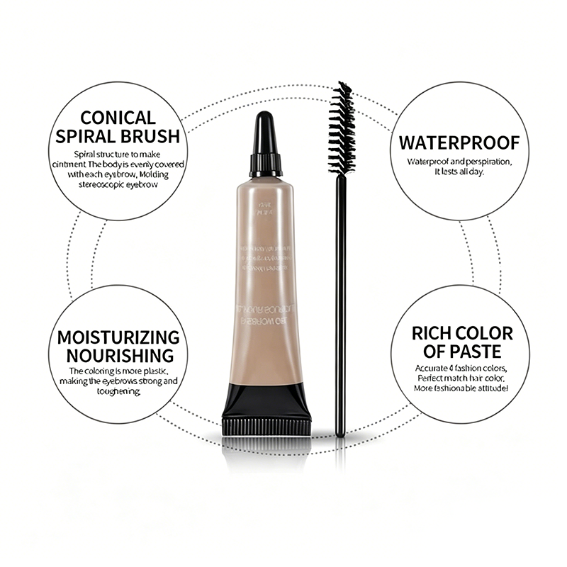 Long-lasting Waterproof Smudge-proof Liquid Eyebrow Gel/Tint